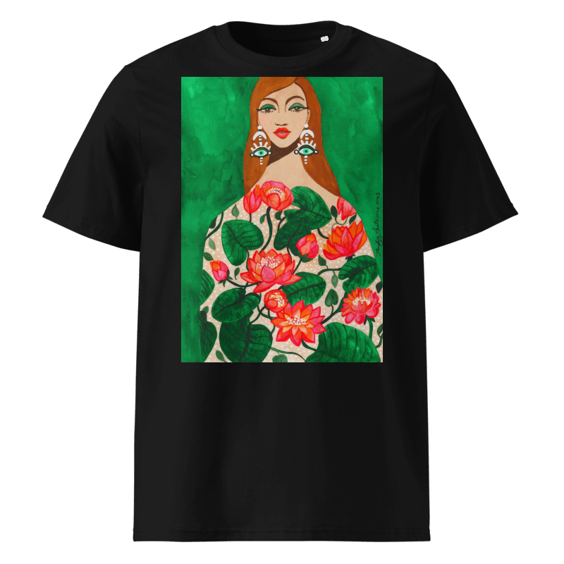 EMERALD GREEN WATER LILIES OF JULY T-SHIRT