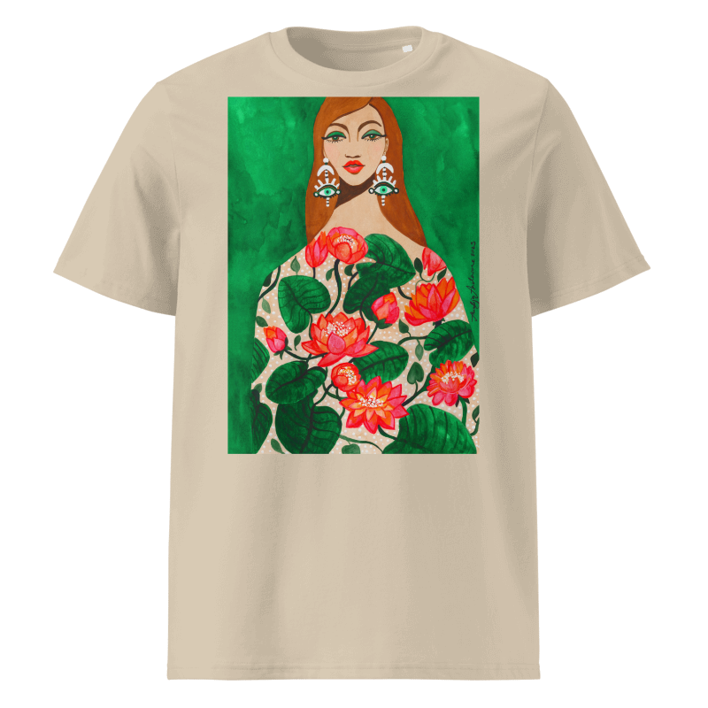EMERALD GREEN WATER LILIES OF JULY T-SHIRT