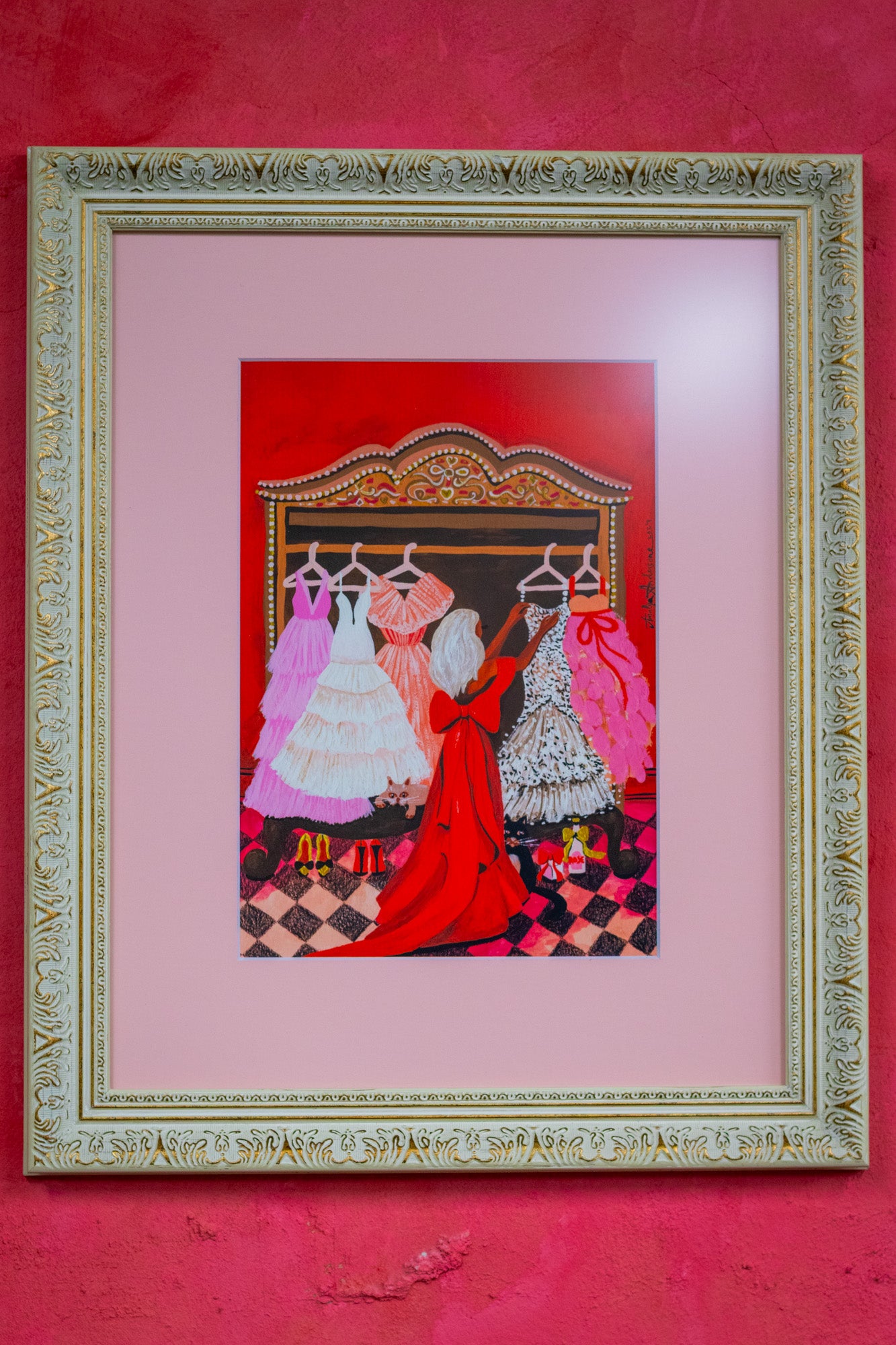 LADY ROSEMERRY IN THE MAGIC NIGHT BEFORE THE BALL - IERĀMĒTS PRINTS 50X40 cm