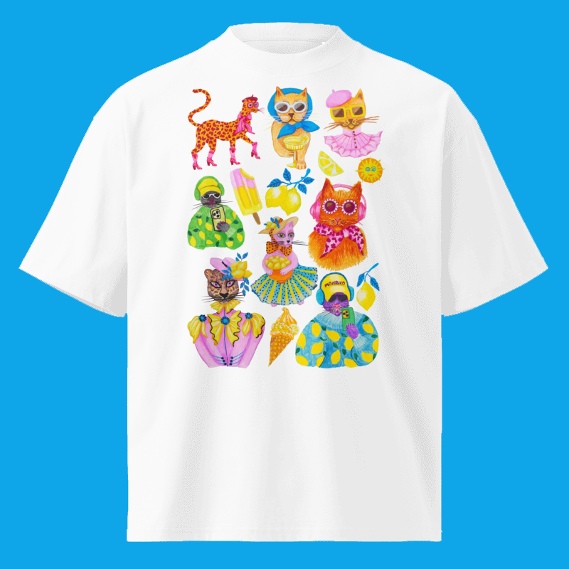 CAT PARTY OVERSIZE T-SHIRT
