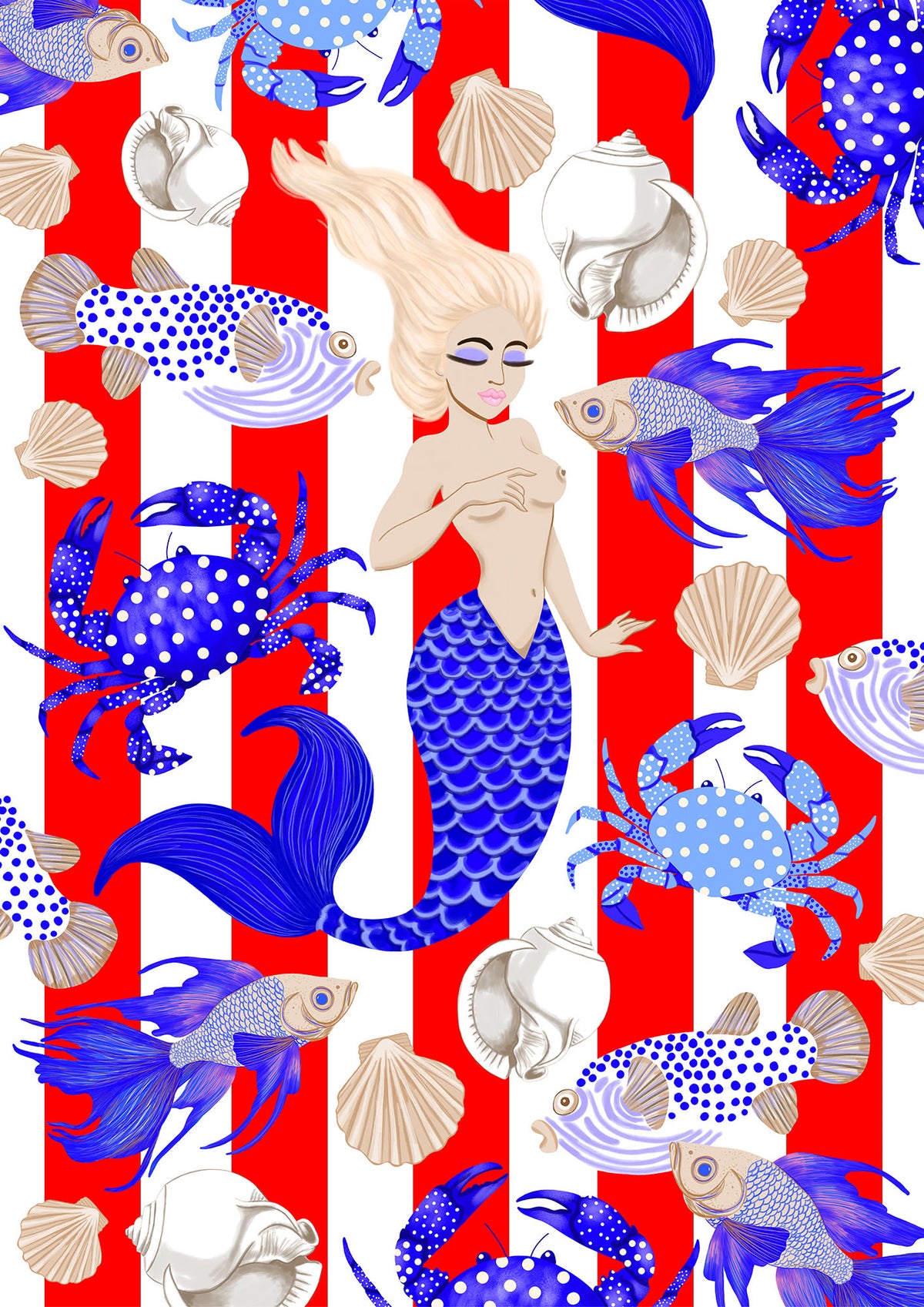 MERMAID CABANA STRIPE