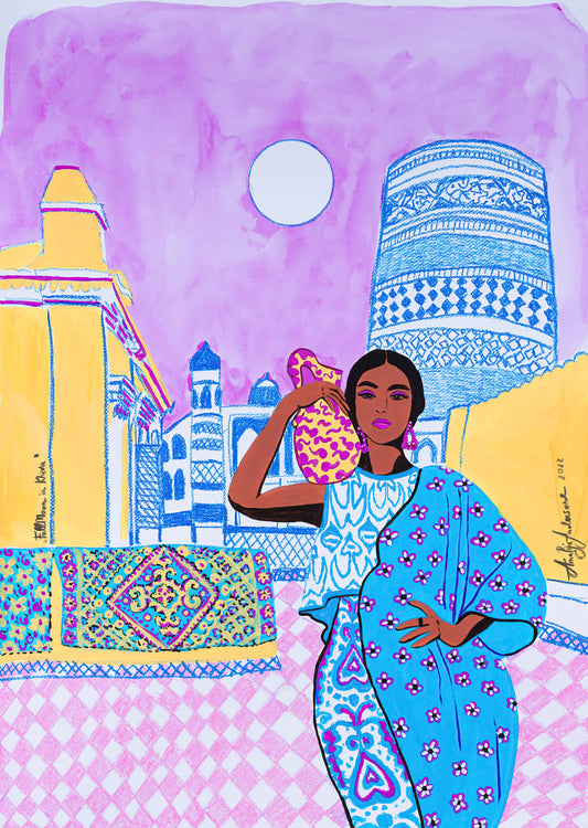 FULL MOON IN KHIVA - ORIGINAL ARTWORK