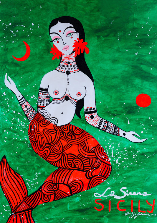 LA SIRENA. SICILY - ORIGINAL ARTWORK