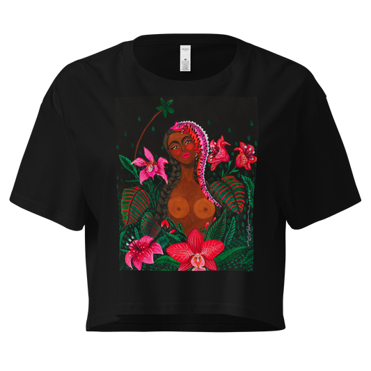 TROPICAL NIGHT CROP T-SHIRT